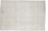 Light rose and soft beige gold distressed Oushak carpet with vintage worn aesthetic.