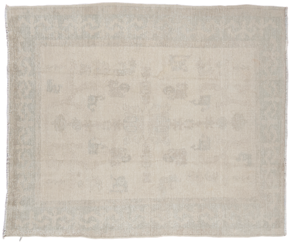 6'3" x 7'3" Distressed Oushak Square Carpet / Item ee001439 image 1