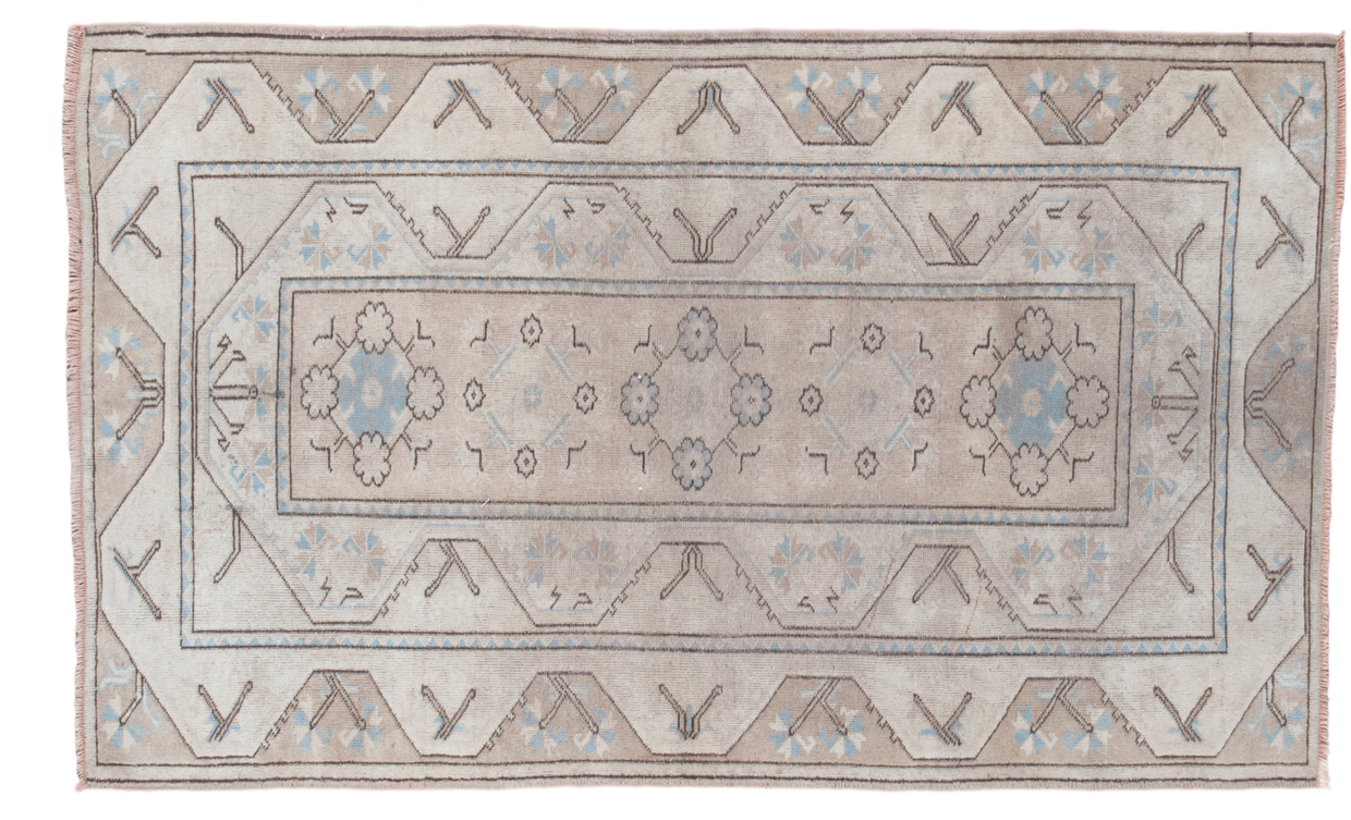 4x6.5 Distressed Oushak Rug // ONH Item ee001441