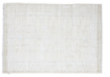 Distressed vintage Oushak rug featuring a worn, lemon ivory palette and faint pattern, 4'1