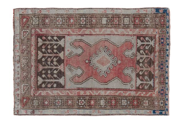 3x4 Vintage Oushak Square Rug // ONH Item ee001459