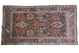 Antique Bidjar rug, circa 1900, complex gerus design, rich ruby and sapphire tones, 3'9