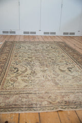 Distressed Mahal carpet with wonderfully worn texture and muted ornamental motifs.