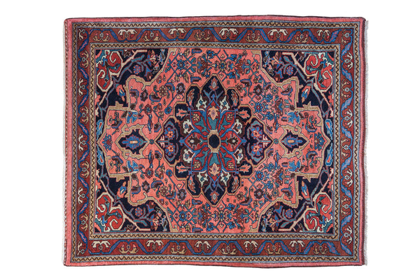 4'2" x 5' Vintage Bidjar Square Rug / Item ee001505 image 1