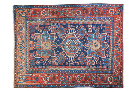 5x6 Antique Karaja Square Rug // ONH Item ee001506