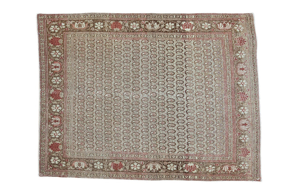 4x5 Antique Tabriz Square Rug // ONH Item ee001507