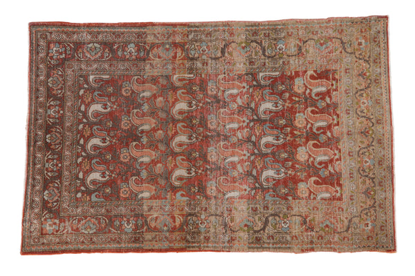 3.5x5.5 Vintage Distressed Birjand Rug // ONH Item ee001513