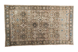 Vintage Malayer rug, allover star and samovar pattern; bronze, ivory, charcoal, aqua blue.