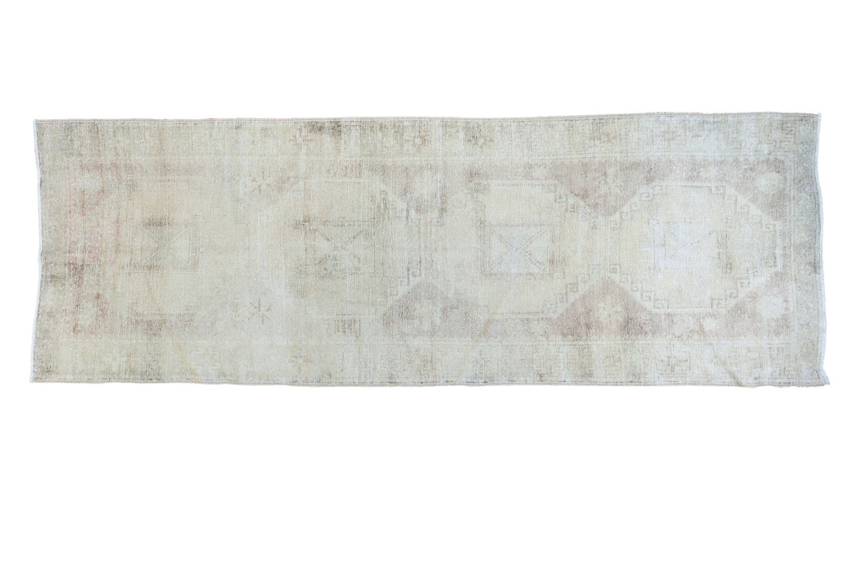 3.5x10 Distressed Oushak Rug Runner // ONH Item ee001563