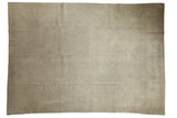 Vintage Distressed Oushak carpet in soft blanched analogous tones, subtle design, 7'5