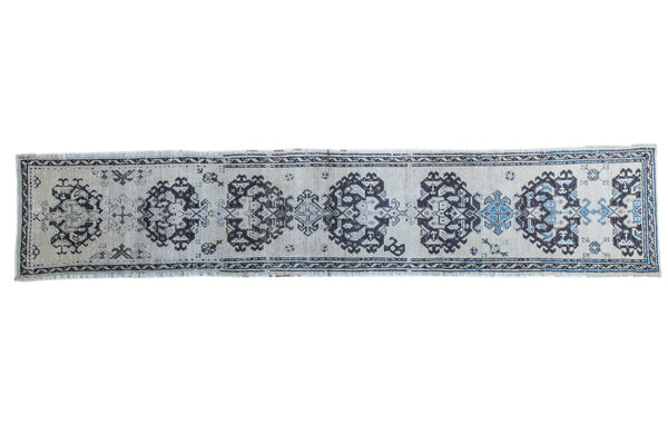 2x11 Distressed Oushak Rug Runner // ONH Item ee001578