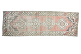 3x9.5 Distressed Oushak Rug Runner // ONH Item ee001590