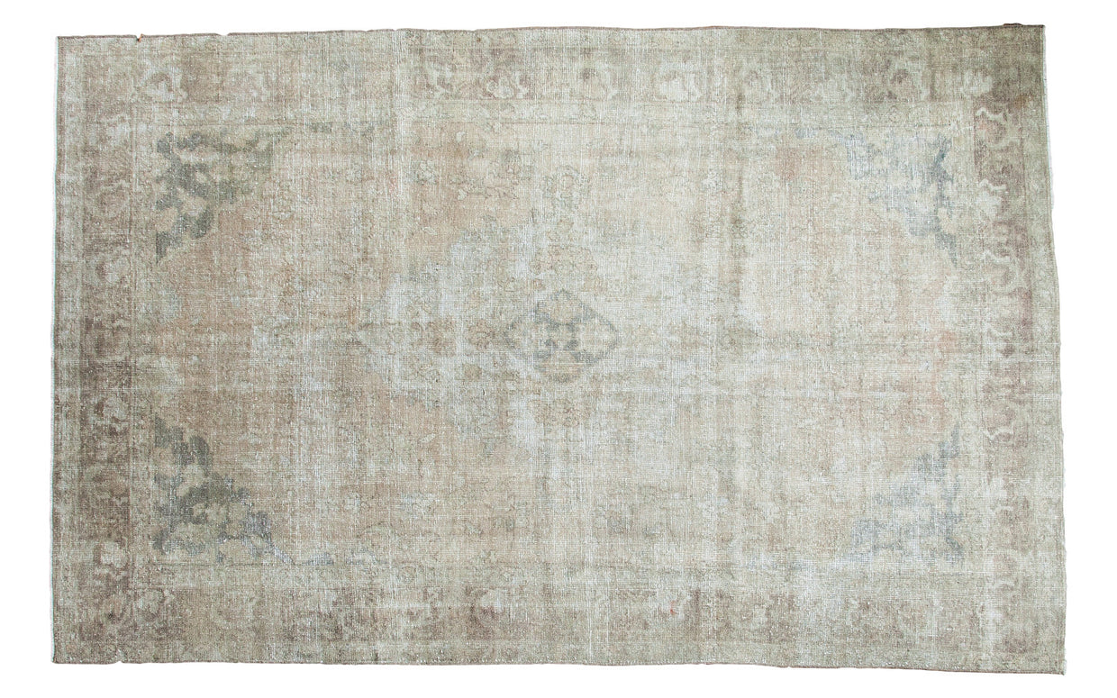 6x9.5 Distressed Oushak Carpet // ONH Item ee001605
