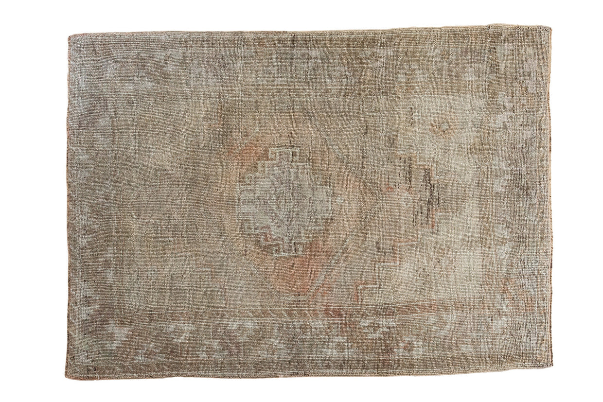 4.5x5 Vintage Distressed Oushak Square Rug // ONH Item ee001618