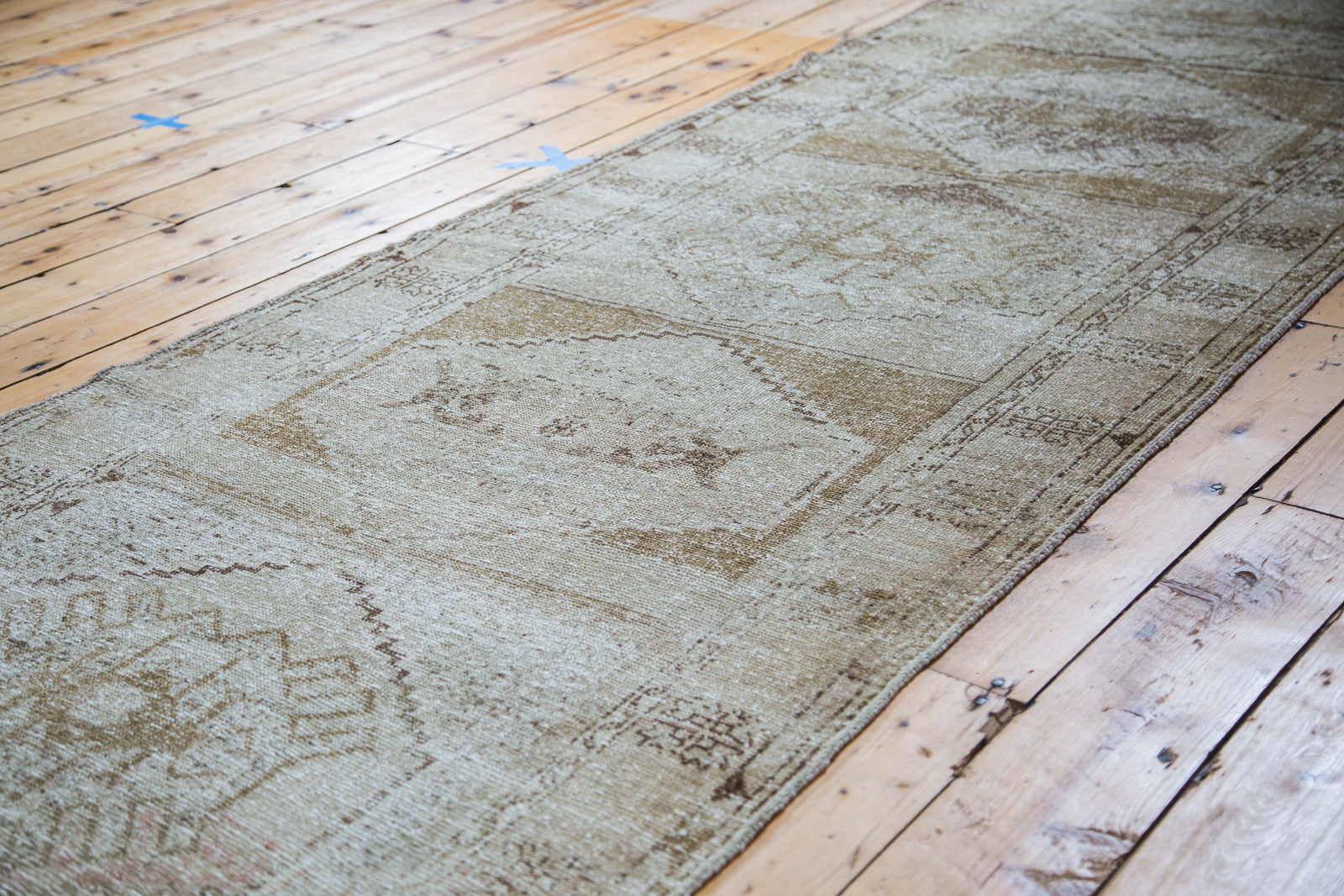3.5x11 Distressed Oushak Rug Runner // ONH Item ee001620 Image 1