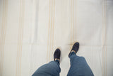 Modern style hand-woven kilim texture with ivory and silver stripe design.
