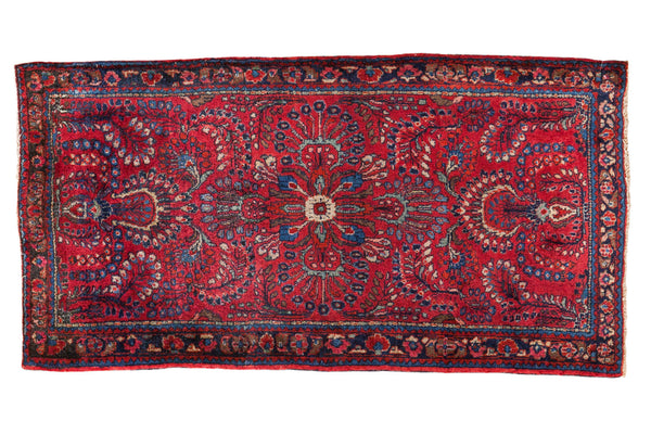 2x4 Vintage Sarouk Rug Mat // ONH Item ee001760