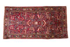 2x4 Vintage Sarouk Rug Mat // ONH Item ee001761