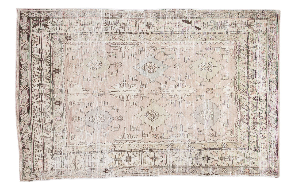 6x9.5 Distressed Oushak Carpet // ONH Item ee001769