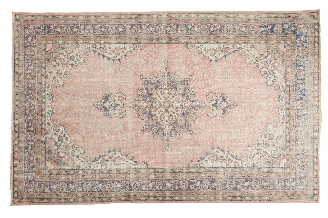 6x9.5 Distressed Oushak Carpet // ONH Item ee001786