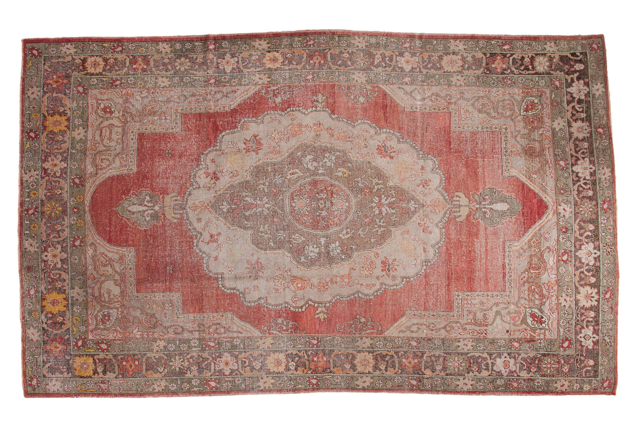7.5x12.5 Distressed Oushak Carpet // ONH Item ee001815