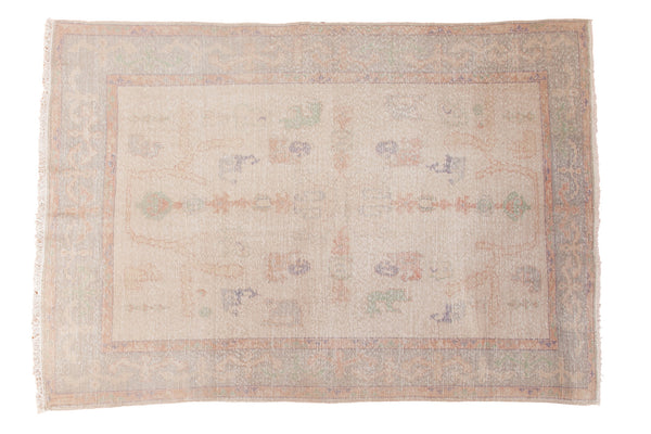5.5x8 Distressed Oushak Carpet // ONH Item ee001829