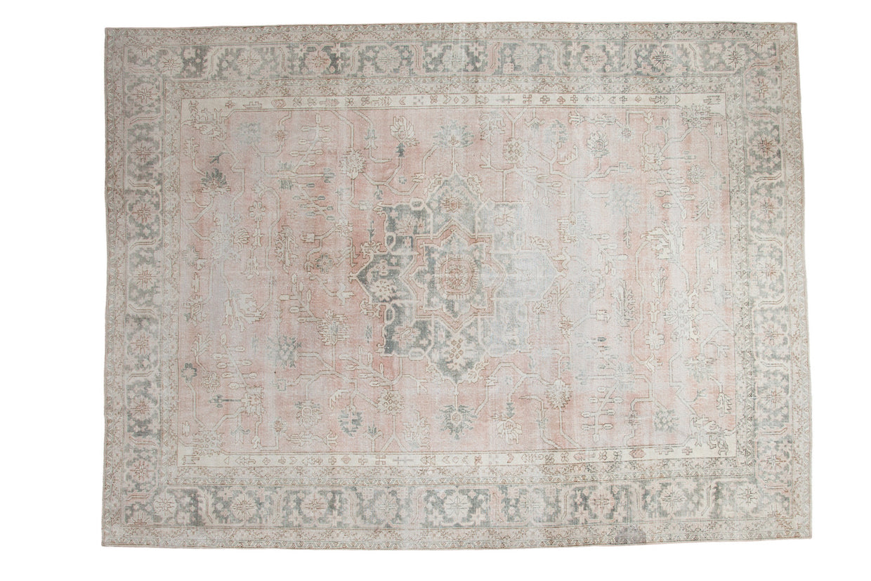 9x11.5 Distressed Oushak Carpet // ONH Item ee001878