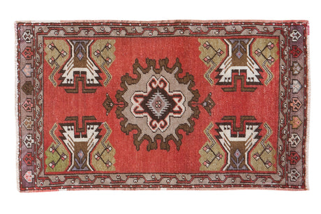 1.5x3 Vintage Oushak Rug Mat // ONH Item ee001916