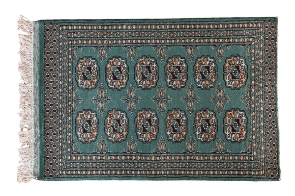 2x3 Vintage Bokhara Rug Mat // ONH Item ee001936