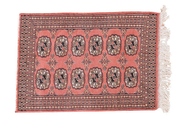 2x3 Vintage Bokhara Rug Mat // ONH Item ee001937