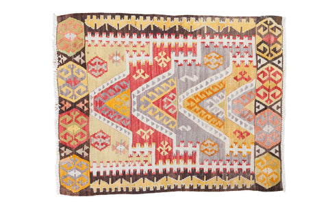 2.5x3 Vintage Kilim Square Rug Mat // ONH Item ee001942
