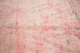 Plush vintage Moroccan carpet pile featuring overdyed cranberry mauve and violet tones.