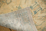 View of vintage Oushak rug's hand-knotted pile and finely woven foundation texture.