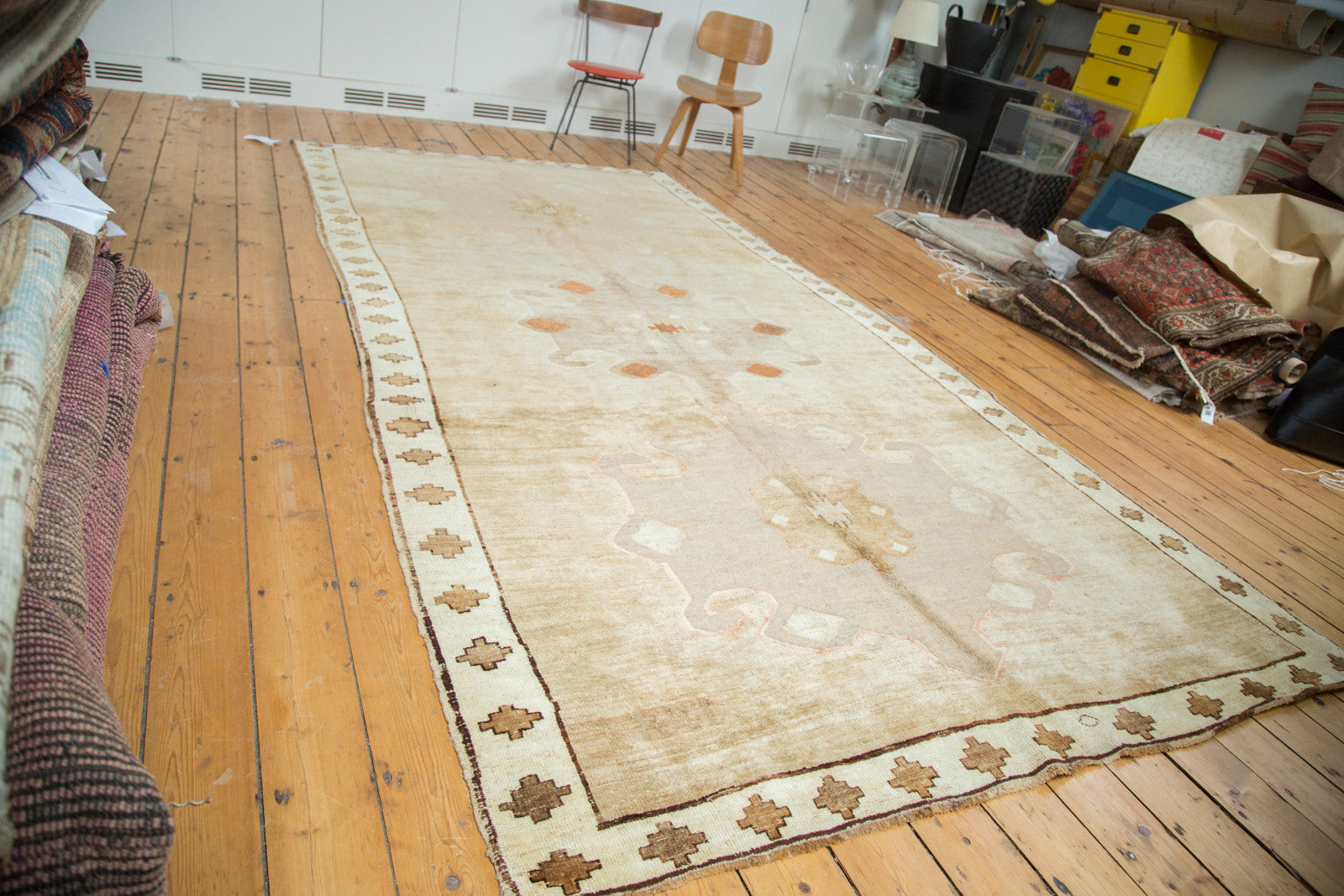  Vintage Oushak Rug Runner / Item ee001998 image 2