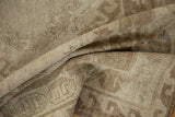 Oushak runner pile with even wear to knot heads and nuanced abrash details.