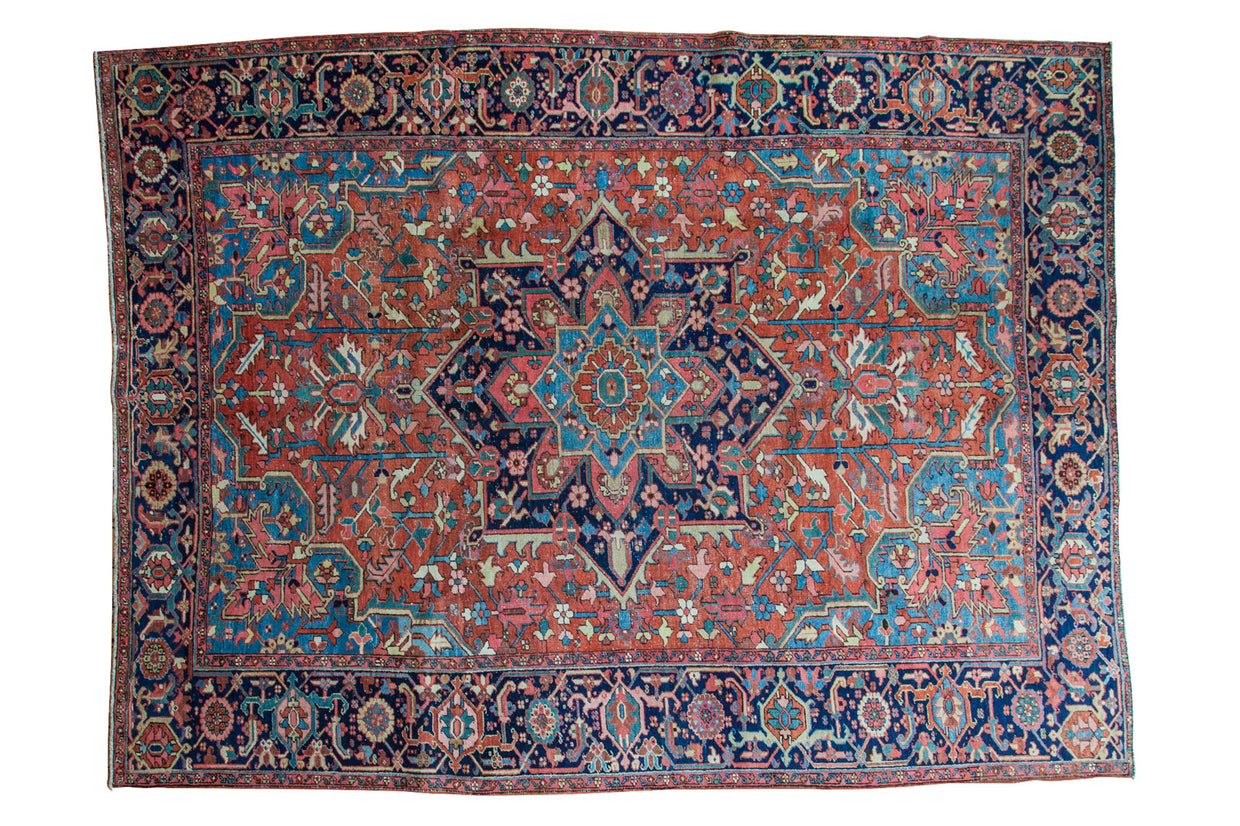 9x11.5 Vintage Heriz Carpet // ONH Item ee002008