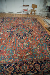 9x11.5 Vintage Heriz Carpet // ONH Item ee002008 Image 3