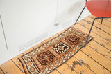Mid-century hand knotted Oushak rug with 