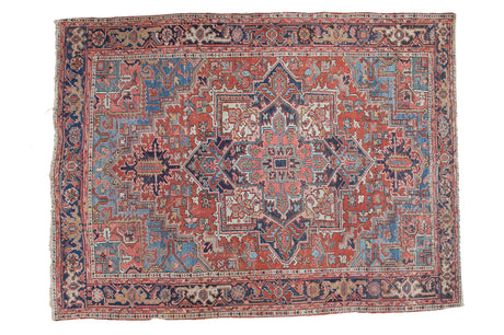 7'1" x 9'5" Distressed Heriz Carpet / Item ee002049 image 1