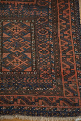 3x6 Distressed Antique Belouch Rug Runner // ONH Item ee002053 Image 6