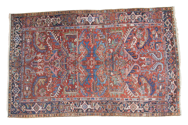 6x9.5 Vintage Heriz Carpet // ONH Item ee002057