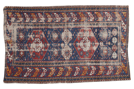 4x6.5 Distressed Antique Shirvan Rug // ONH Item ee002066