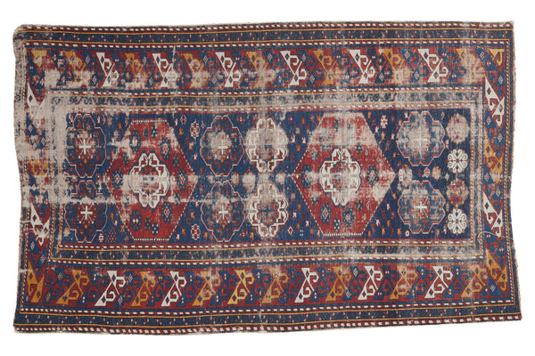 4x6.5 Distressed Antique Shirvan Rug // ONH Item ee002066