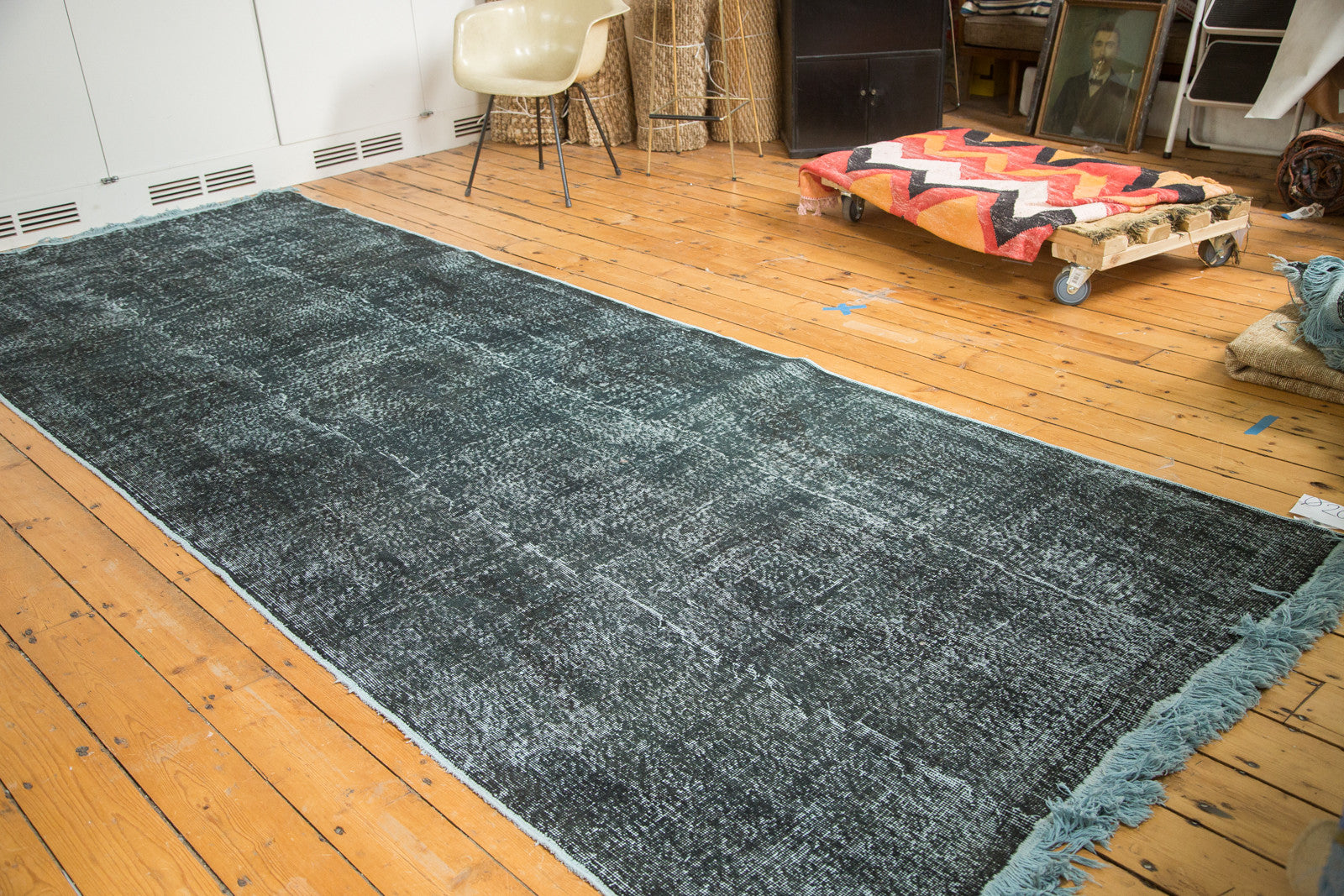 5x13.5 Vintage Overdyed Distressed Gallery Rug Runner // ONH Item ee002082 Image 1