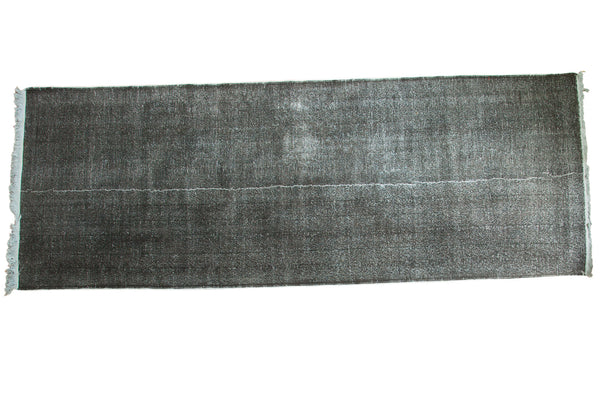 4'10" x 13'4" Vintage Overdyed Distressed Gallery Rug Runner / Item ee002083 image 1