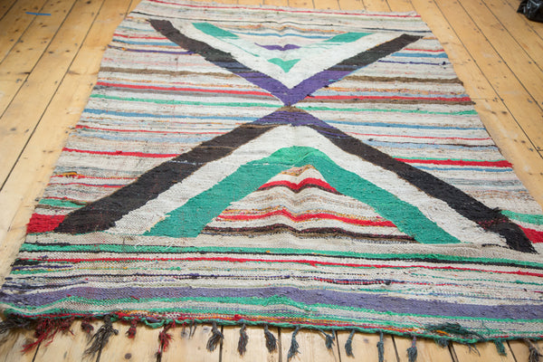 5x8 Vintage Rag Rug Carpet // ONH Item ee002102 Image 1