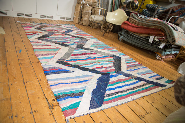 5x11 Vintage Rag Rug Runner // ONH Item ee002104 Image 1