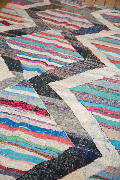 5x11 Vintage Rag Rug Runner // ONH Item ee002104 Image 4