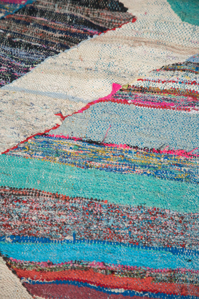5x11 Vintage Rag Rug Runner // ONH Item ee002104 Image 5