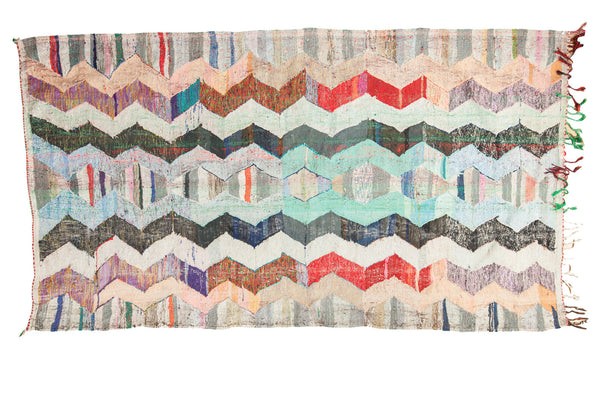 5.5x9.5 Vintage Rag Rug Carpet // ONH Item ee002105